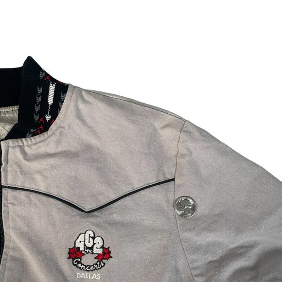 Vintage RARE Paul McCartney 1990 World Tour Gray Full Zip Bomber Jacket - Picture 5 of 11